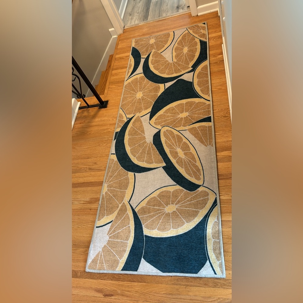 Ruggable Citrus Teal runner 2.5 x 7 w/standard pad